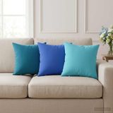 vidaXL Kussensloop 2 pcs HEERLEN Koninklijk Blauw 35 x 35 cm Polyester