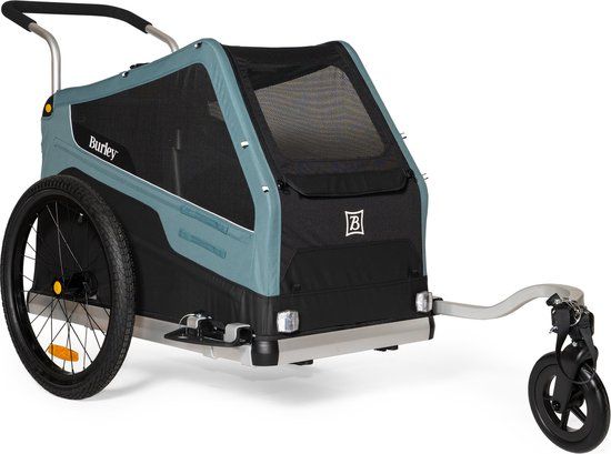 Burley Bark Ranger XL Hondenfietskar - Zwart/Blauw - 45 kg - Aluminium