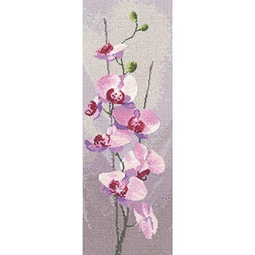 Heritage Crafts Heritage kruissteekset telstof "orchideeënbord (L)", telpatroon, JCOR686-E, 11x31cm