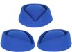 Merkloos Stewardess hoedje voor dames - Blauw