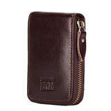 BRASS TACKS Leathercraft Vintage handgemaakte volnerf lederen portemonnee met RFID-blokkering voor meerdere kaarten met ritsvak en kaarthouder voor mannen en vrouwen geschenkdoos