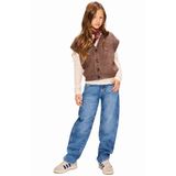 Retour Jeans Rechtvallend Gebreid Vest - Bruin