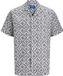 JACK&JONES JORSEERSUCKER AOP SHIRT SS Heren Overhemd Korte Mouw Katoen Viscose L Cloud Dancer