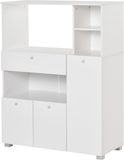 HOMCOM Magnetronkast - Spaanplaat - 90x40x120cm - Wit
