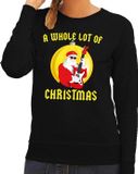Bellatio Decorations A Whole Lot of Christmas Foute kersttrui / sweater voor dames - Zwart - XS