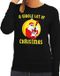 Bellatio Decorations A Whole Lot of Christmas Foute kersttrui / sweater voor dames - Zwart - XS