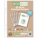 eco-eco A5 100% gerecyclede Premier Multi geperforeerde zakken glas helder, transparant poly portemonnee sheet protector, 45 micron (Pack van 100), eco109