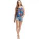 Superdry Vintage Embellished Mouwloze Blouse Blauw M Vrouw