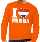 Shoppartners Bv Oranje I love Maxima sweater volwassenen 2XL