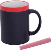 Makito Western Europe Tasse à café tableau noir - 1x - rouge - 350 ml