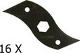 Husqvarna 16x15 cm lames de scarificateur pour MA. RI. NA MX S 390 B H E 5312137-51