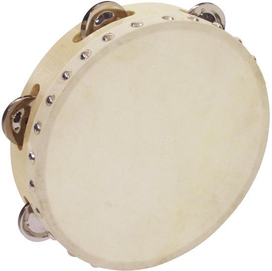 Dimavery DTH-806 Tamboerijn Hout - 20 cm met 6 Cymbals