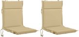 vidaXL - 2-delige - hoogrugkussen - GEMERT - 2 - pcs - 100% - Polyester - Beige