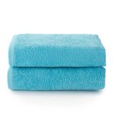 Fijalo Top Towel Plus Grote badhanddoeken, 2 handdoeken of washandjes, 50 x 100 cm, 100% katoen, Aguamar