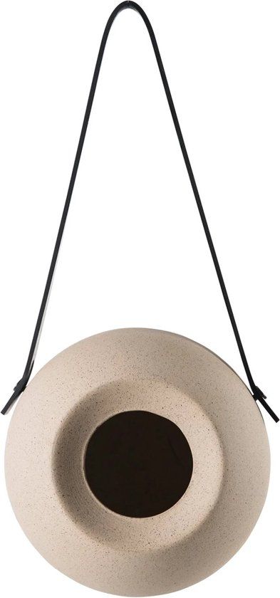 SingingFriend Voederbol Lisa Keramiek - 13 x 14 cm - Beige