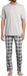 Schiesser Heren pyjama Night & Home grijs geruit / grijs Korte mouw 100% Katoen XL