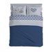 PENSIERI DELICATI Beddengoedset voor tweepersoonsbed, 100% katoen, 180 x 200 cm, inclusief hoeslaken, dekbedovertrek en 2 kussenslopen, gemaakt in Italië
