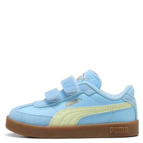 Puma Club II Era leren sneakers lichtblauw/geel