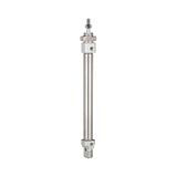 Ronde RIEGLER Ronde cilinder »MI« ISO 6432, dubbele werking. magneet, zuiger Ø 8, hub 25, aansluiting M5x0,8, werkdr. 1-10 bar, temp. -20 °C tot 70 °C