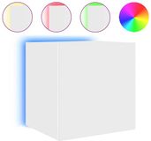 vidaXL Tv-wandmeubel met LED-verlichting 40,5x35x40 cm wit