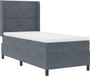 vidaXL Boxspringbed met hoofdeinde Donkergrijs 90 x 190 cm Fluweel
