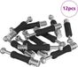 vidaXL Cam lock bout 12 st zilver en zwart M6 x 40 mm metaal
