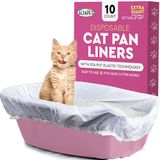 Alfapet Kitty Cat Pan Wegwerp, elastische voeringen - Gigantische grootte kattenbakken - met Sta-Put-technologie, 10 stuks, pak van 2