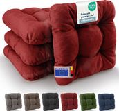 Beautissu HighLux SK – Set van 4 Premium Stoelkussen 40x40 cm Rood