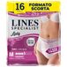 Lines Specialist Pants Lady Discreet Incontinentie-onderleggers voor dames, lage taille, vrouwelijk en discreet, geurneutraal en beschermende zijbarrières, maat M, 2 verpakkingen van 8 stuks