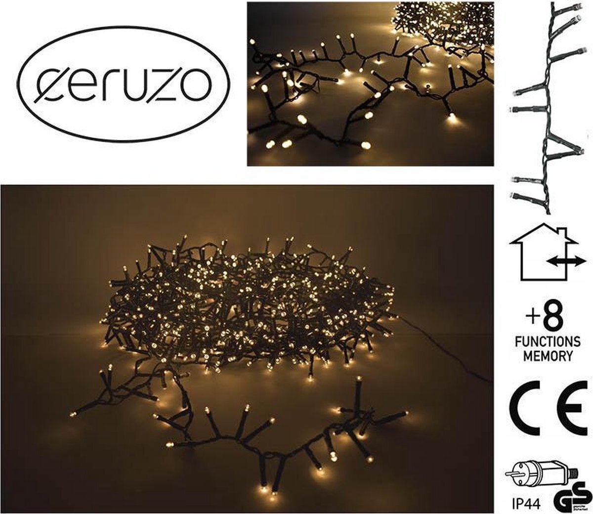 Ceruzo Micro Cluster - 400 LED - 8 meter - extra warm wit