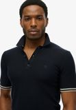Superdry Gestricktes Poloshirt mit kurzen Ärmeln und Struktur - Herren - M
