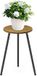 Sans marque Tabouret de fleurs rond en bois - 30 cm de large