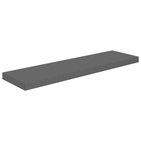 vidaXL Wandschap zwevend 90x23,5x3,8 cm MDF hoogglans grijs