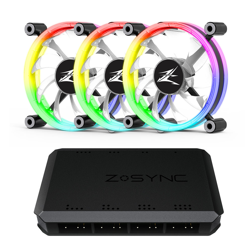 Zalman ZM-LF120A3 - Ventilator - Zwart, Wit