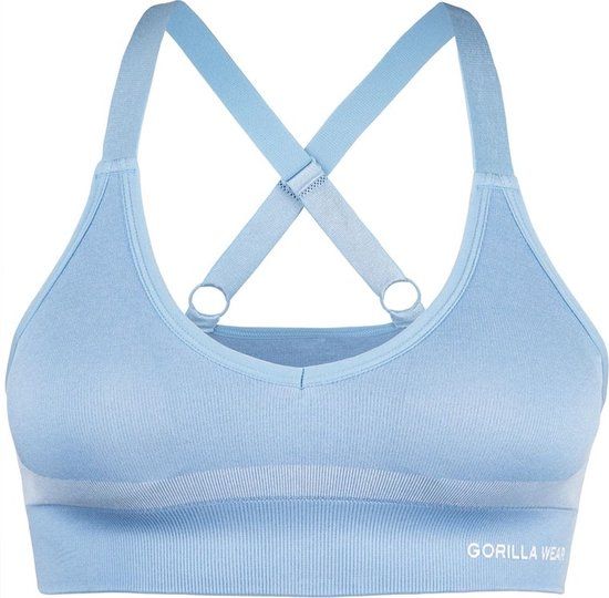 Gorilla Wear Selah Seamless Sportbeha - Lichtblauw - L/XL