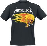 Metallica Flaming Skull Tour Tee Heren T-shirt - Zwart - 3XL
