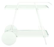 Safavieh Modern Barwagen, 2 etages, wit, 91 x 47 x 76