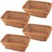 BeiJingLiangPinJiaZuoKeJiWenHuaFaZhanYouXianGongSi Ensemble de 4 paniers à pain tressés, 30 x 20 x 10 cm, polypropylène, idéal pour fruits, snacks et cadeaux