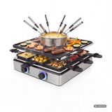 Princess Gourmetstel - Raclette en Fondue 31x31cm - 162670 - 8 Personen - PFAS vrij