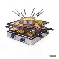 Princess Raclette et fondue 31x31cm - 162670 - 8 personnes - Sans PFAS