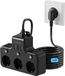 Multiprise Multiprise - Commutable individuellement - Multiprise - Multiprise à 6 prises avec USB C et USB A - 16 A - Blanc