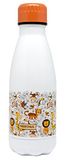 Dubbelwandige Nerthus FIH 897 kinder thermofles van roestvrij staal 350 ml dubbelwandig leeuwen ideaal voor school