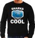 Bellatio Decorations Dieren haaien sweater zwart heren - sharks are serious cool trui - cadeau sweater haai/ haaien liefhebber L