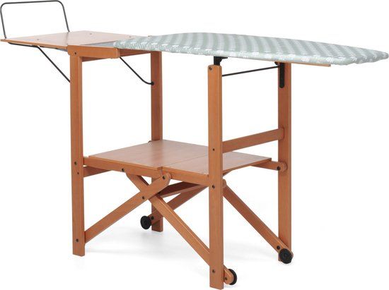 Foppapedretti Asso Strijkplank - 120 x 30 x 75 cm - Zwart/Bruin