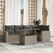 Maison Exclusive - Ensemble de meubles de jardin 6 pièces avec canapé et coussins, gris clair, en polyrotin
