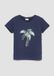 s.Oliver T-shirt bleu foncé Fille Coton Col rond Imprimé - taille 140