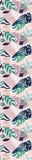 Ambiance Sticker Vliesbehang voorgelijmd rol tropische roze en marineblauw behang decoratief zelfklevend - 1 rol H300 x L60 cm