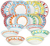 Tognana Vietri 18-delig servies voor 6 personen, porselein, meerkleurig