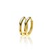 ZINZI 17mm goldplated zilveren oorringen glad met 2mm buisdikte en luxe klapsluiting ZIO402G