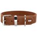HUNTER hondenhalsband AALBORG SPECIAL, cognac, sterk gevet leer, robuust & slijtvast, contrasterende sierstiksels, ideaal voor hondensport, Made in Germany, Maat: 80